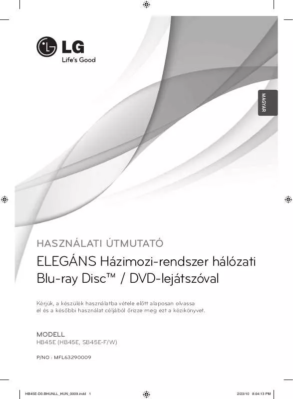 Mode d'emploi LG HB45E