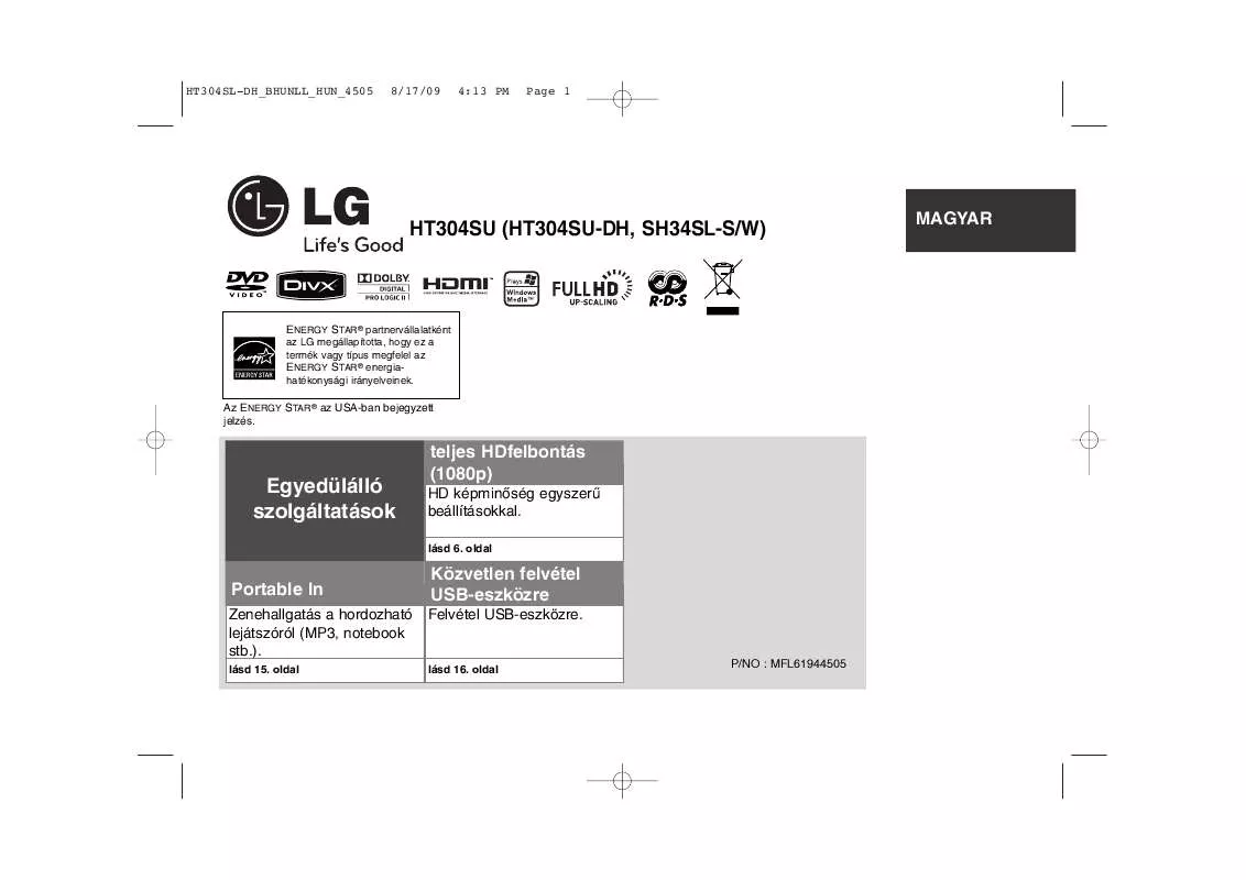 Mode d'emploi LG HT304SU