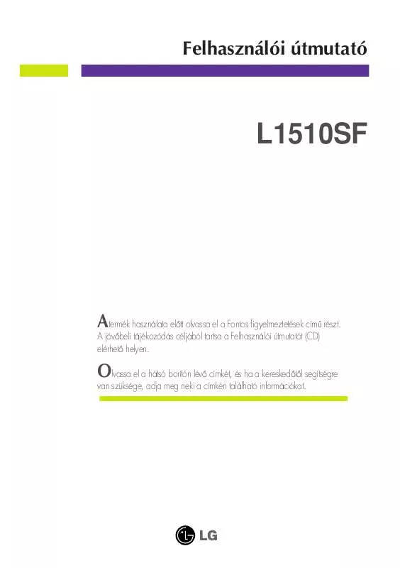 Mode d'emploi LG L1510SF