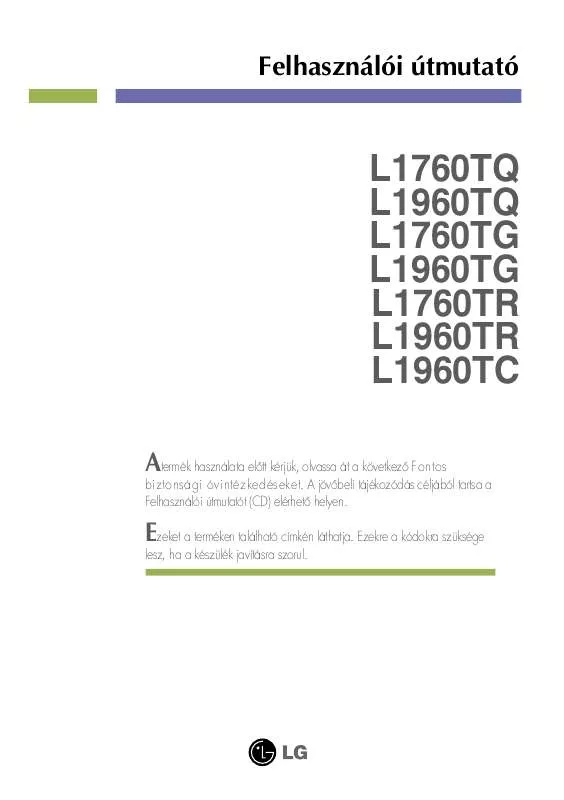 Mode d'emploi LG L1760TR-BFQ