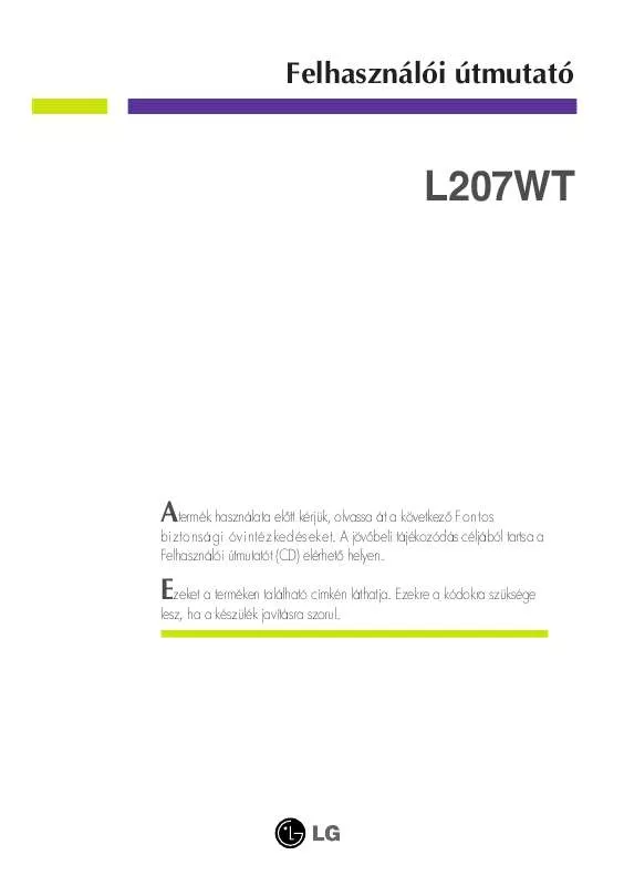 Mode d'emploi LG L207WT