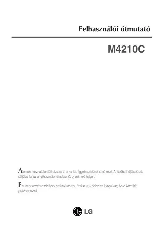 Mode d'emploi LG M4210C