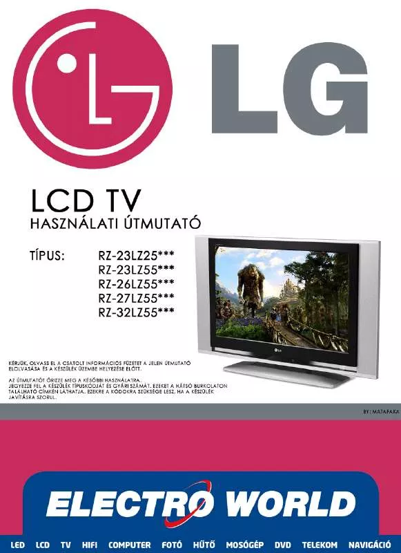 Mode d'emploi LG RZ-27LZ5500