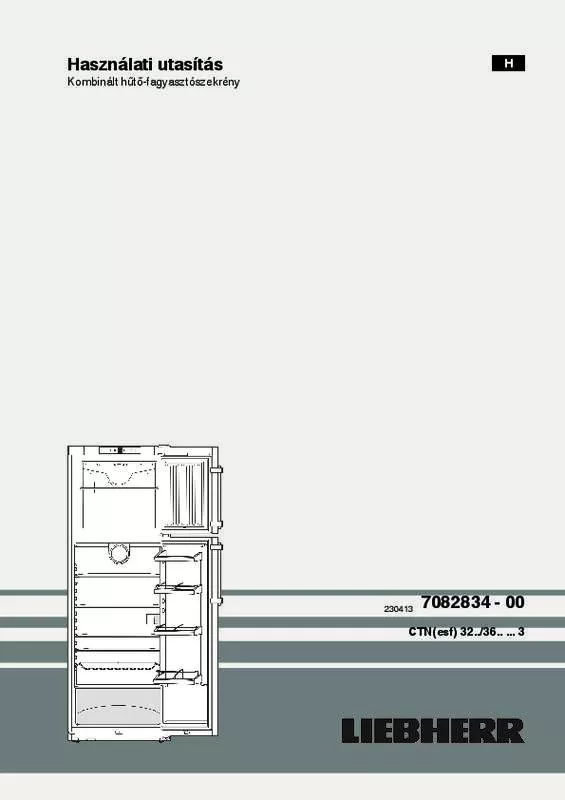 Mode d'emploi LIEBHERR CTNESF 3223 COMFORT NOFROST