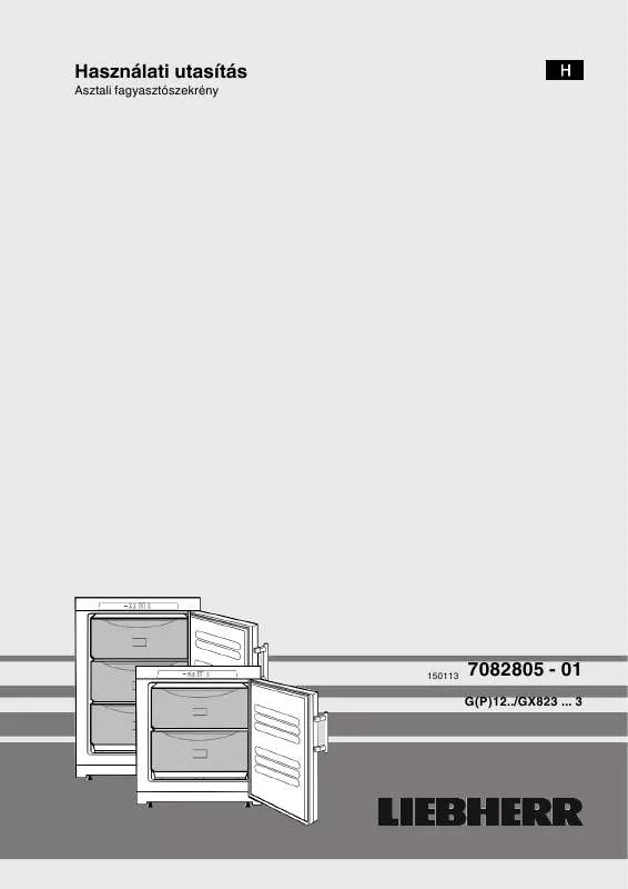 Mode d'emploi LIEBHERR GP 1213 COMFORT