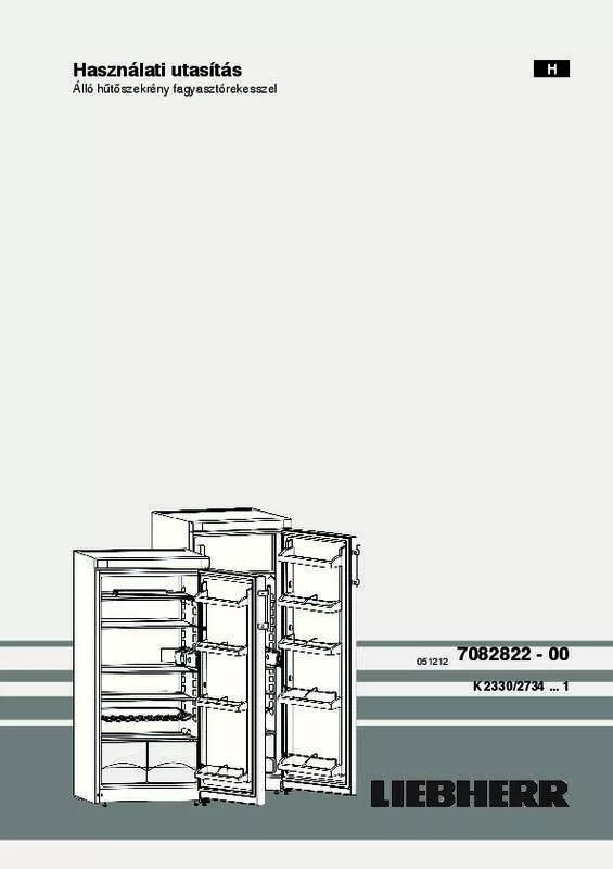 Mode d'emploi LIEBHERR K 240 COMFORT