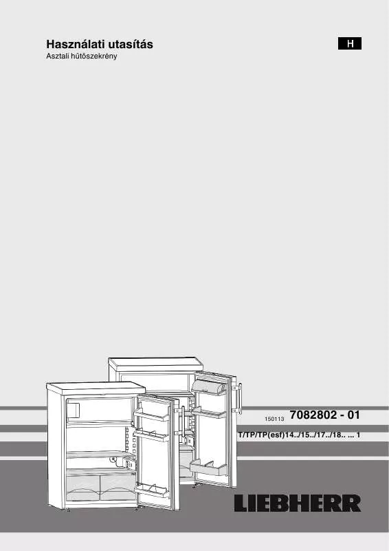 Mode d'emploi LIEBHERR TP 1410 COMFORT