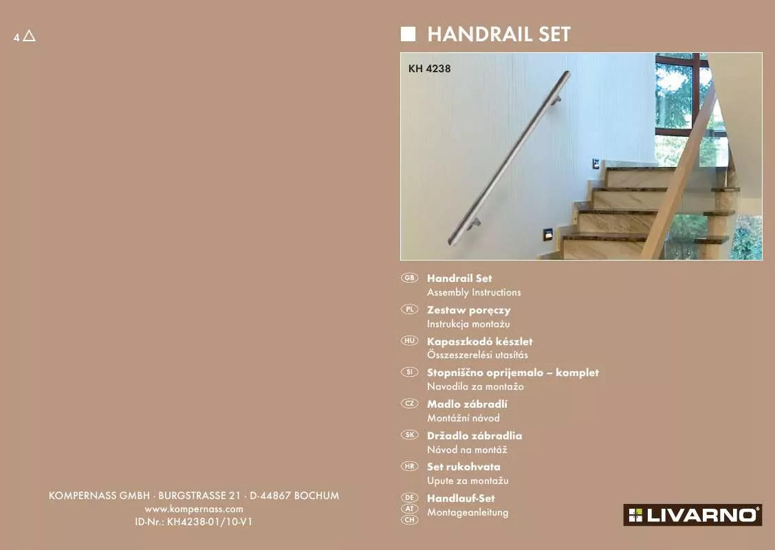 Mode d'emploi LIVARNO KH 4238 HANDRAIL SET