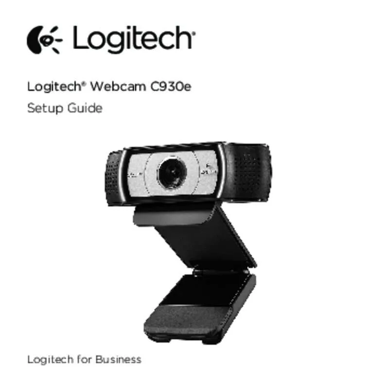 Mode d'emploi LOGITECH C930E