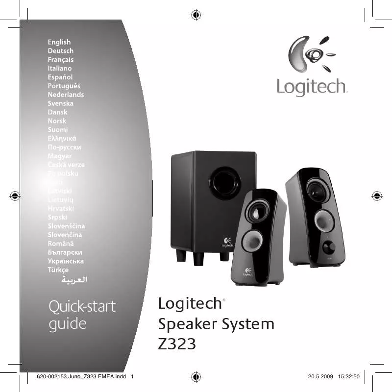 Mode d'emploi LOGITECH Z323