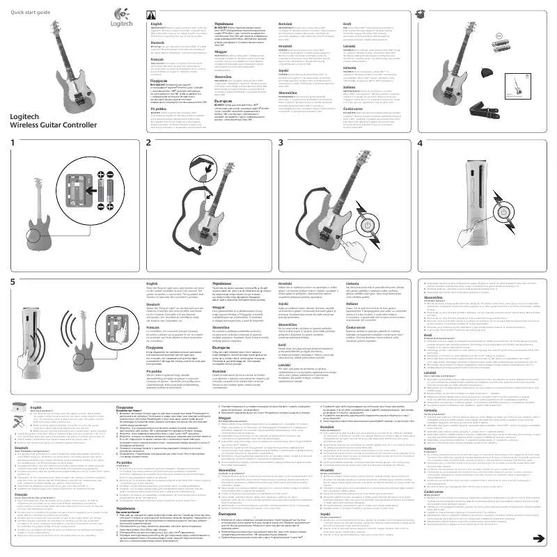 Mode d'emploi LOGITECH WIRELESS GUITAR CONTROLLER