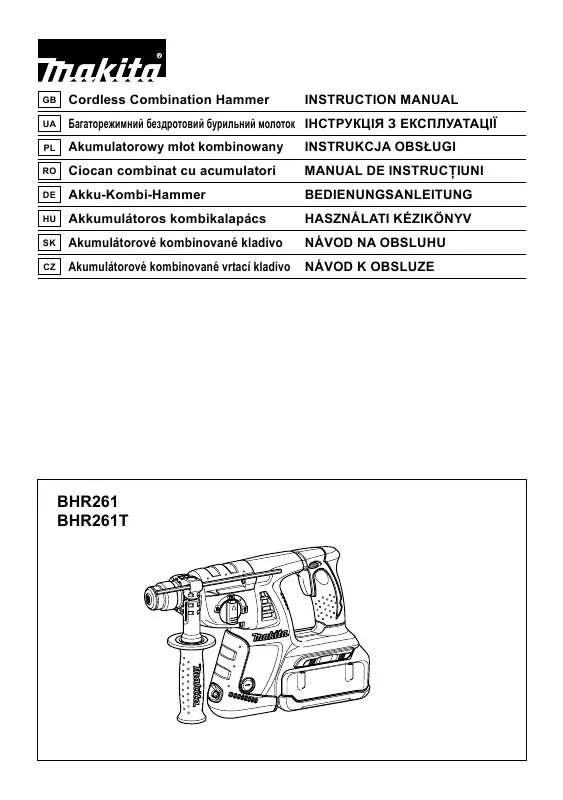 Mode d'emploi MAKITA BHR261