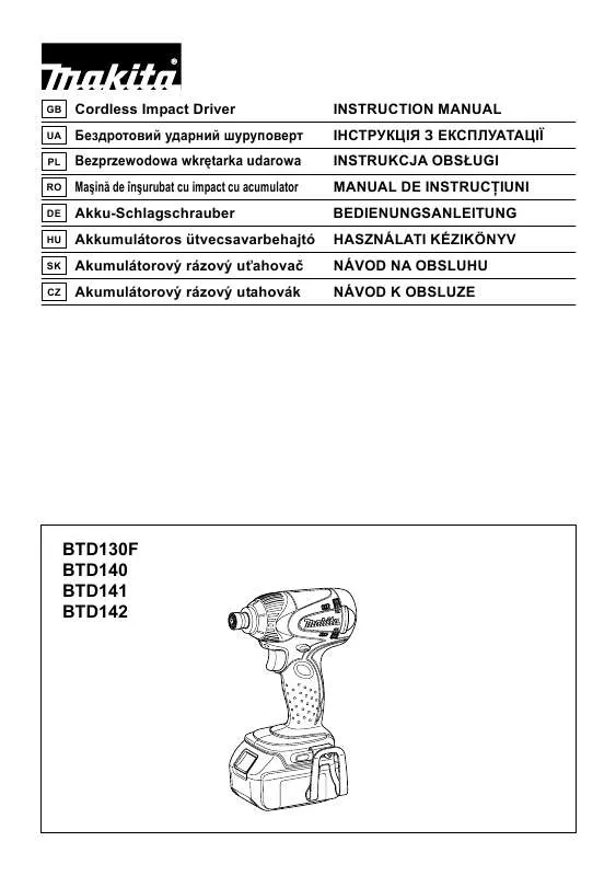 Mode d'emploi MAKITA BTD140