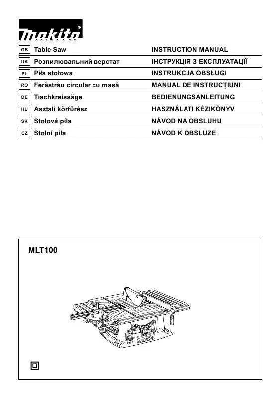 Mode d'emploi MAKITA MLT100