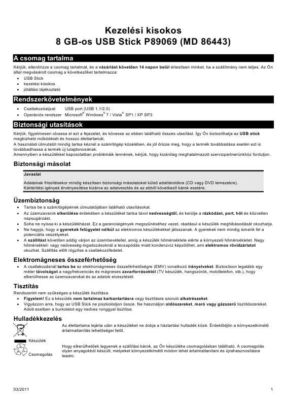 Mode d'emploi MEDION LIFE P89069 MD 86443