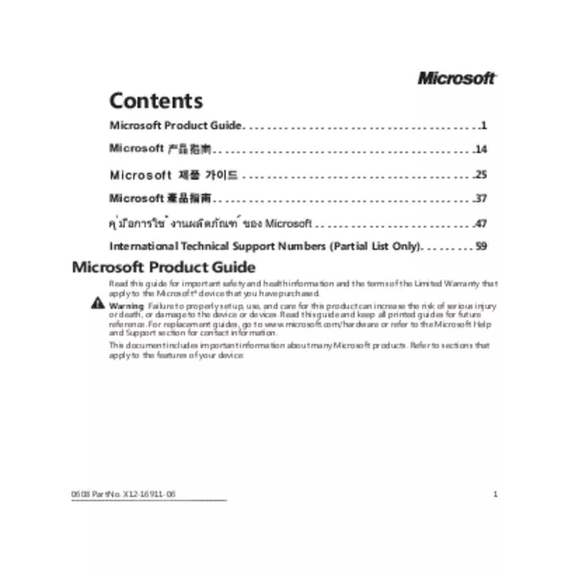 Mode d'emploi MICROSOFT BLUETOOTH NUMBER PAD