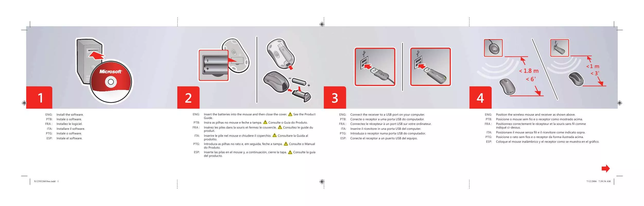 Mode d'emploi MICROSOFT WIRELESS NOTEBOOK LASER MOUSE 7000