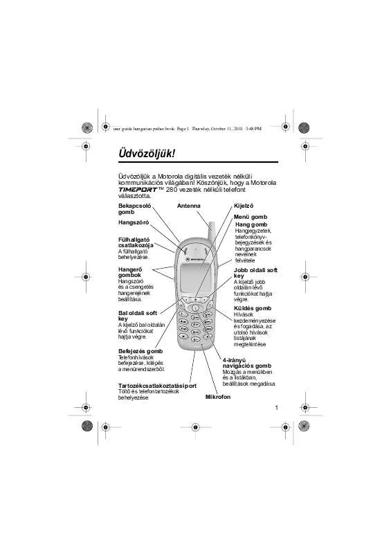 Mode d'emploi MOTOROLA T280