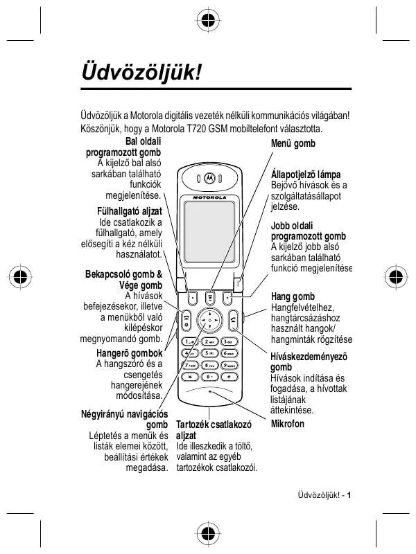 Mode d'emploi MOTOROLA T720