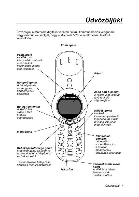 Mode d'emploi MOTOROLA V70