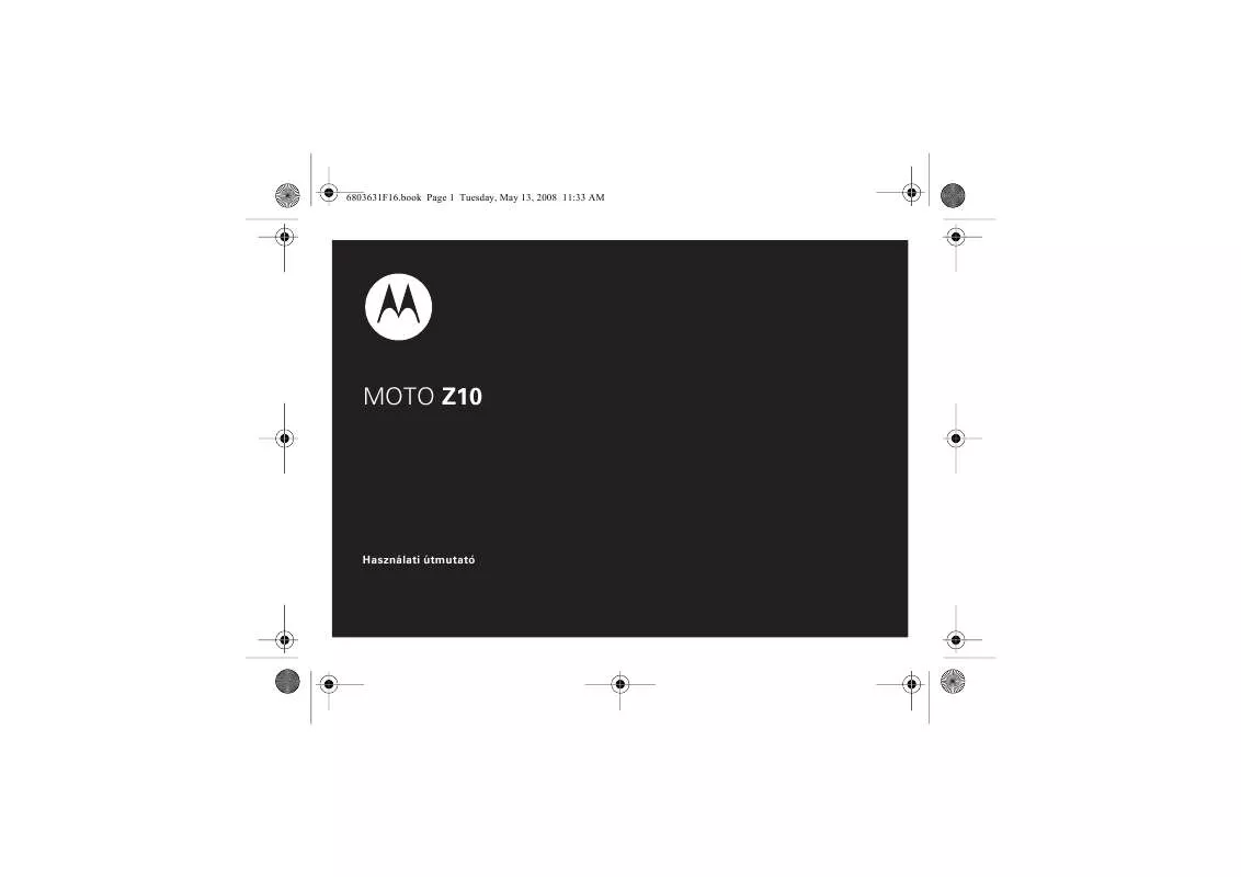 Mode d'emploi MOTOROLA Z10