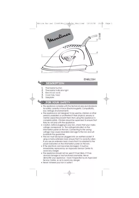 Mode d'emploi MOULINEX ID 5300