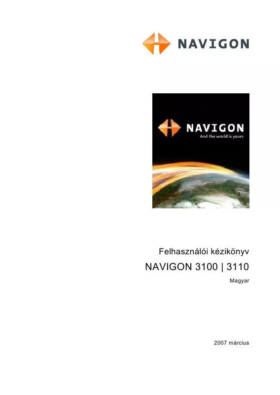 Mode d'emploi NAVIGON 3100