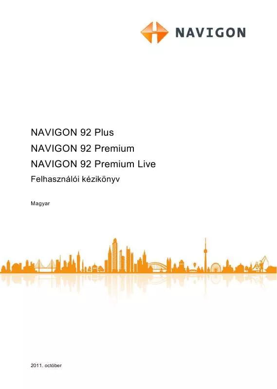 Mode d'emploi NAVIGON 92 PREMIUM LIVE