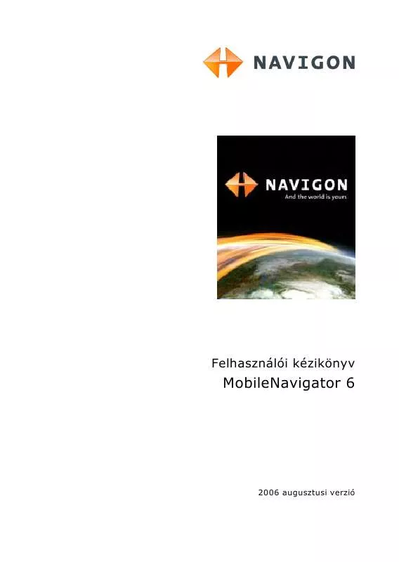 Mode d'emploi NAVIGON MOBILENAVIGATOR 6