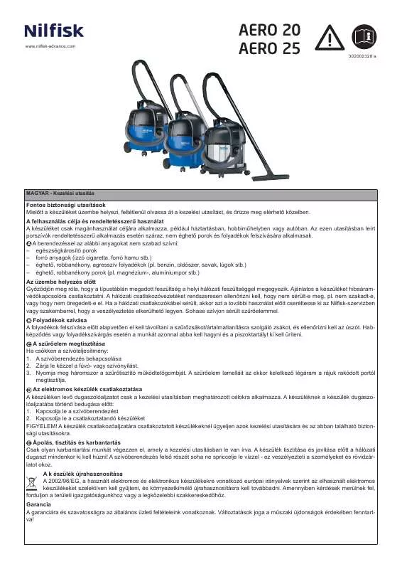 Mode d'emploi NILFISK AERO 20