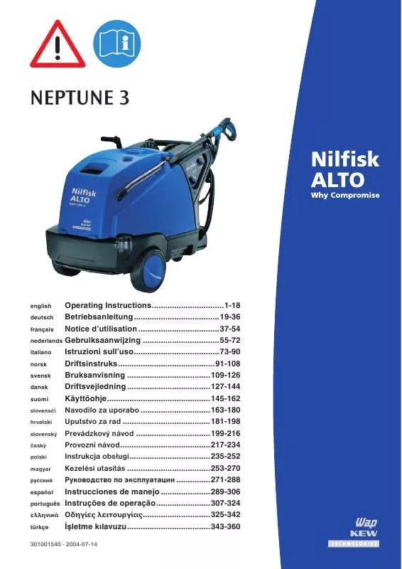 Mode d'emploi NILFISK NEPTUNE 3