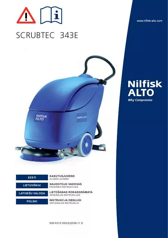 Mode d'emploi NILFISK SCRUBTEC 343