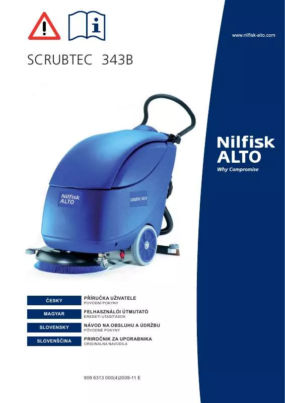 Mode d'emploi NILFISK SCRUBTEC 343B