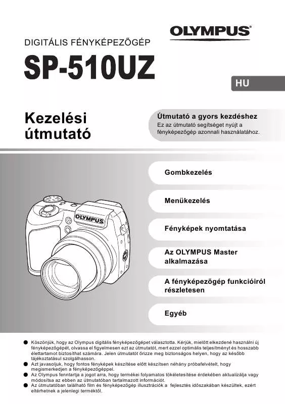 Mode d'emploi OLYMPUS SP-510 UZ