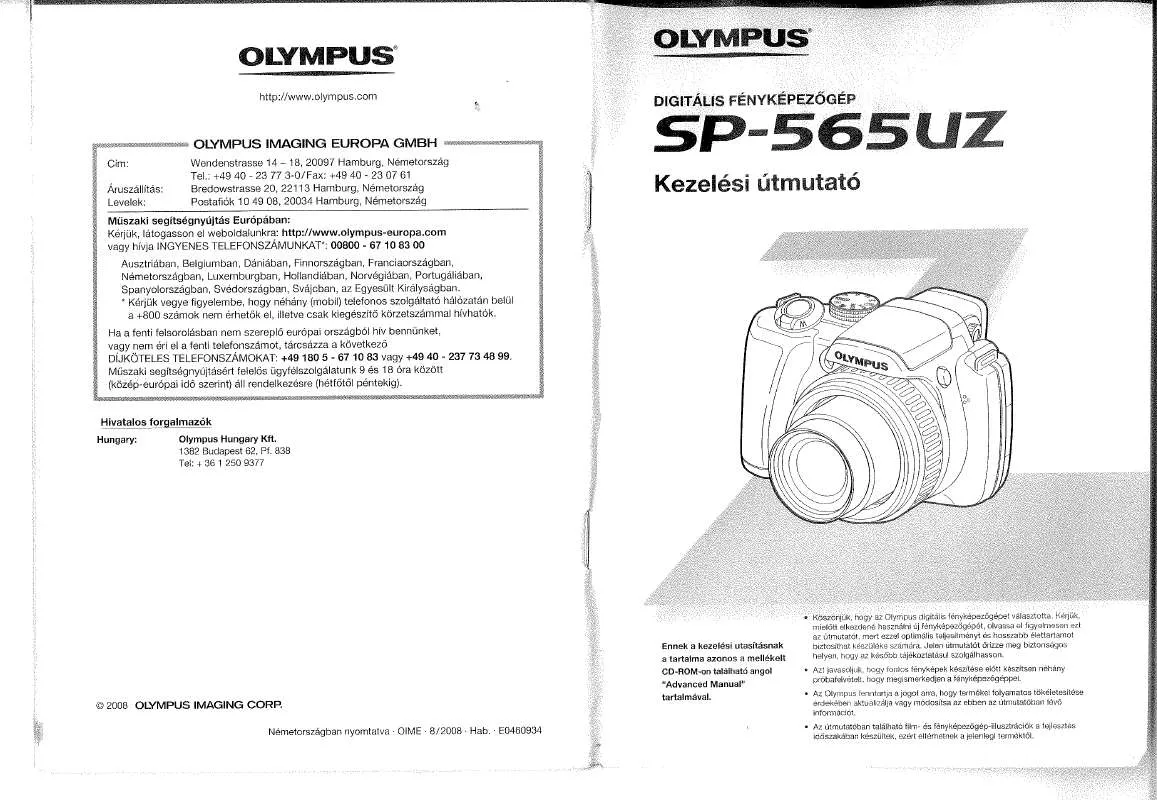 Mode d'emploi OLYMPUS SP-565UZ