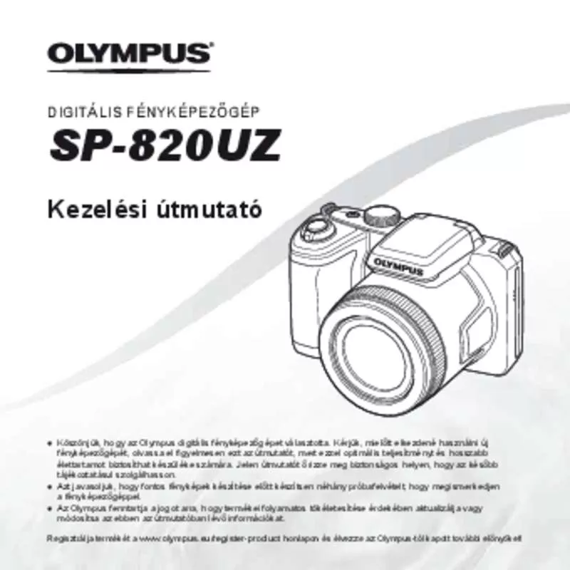 Mode d'emploi OLYMPUS SP-820UZ