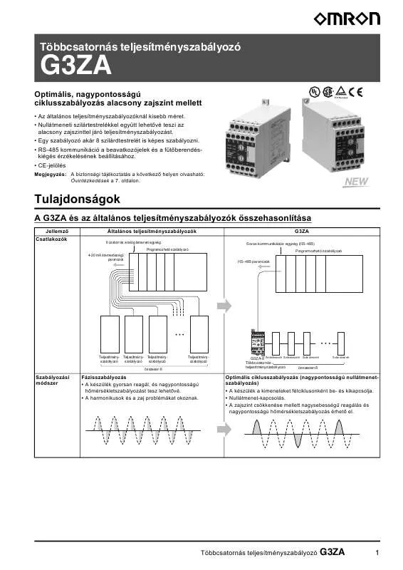 Mode d'emploi OMRON G3ZA