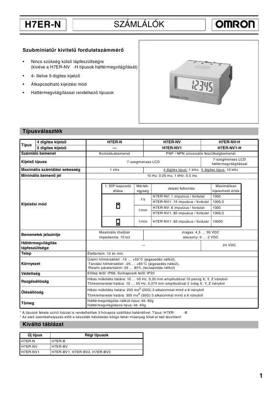 Mode d'emploi OMRON H7ER-N