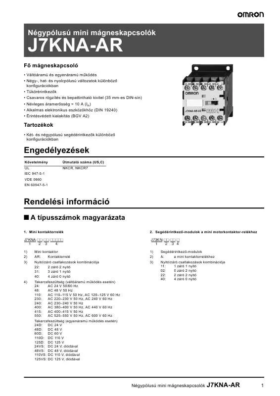 Mode d'emploi OMRON J7KNA-AR