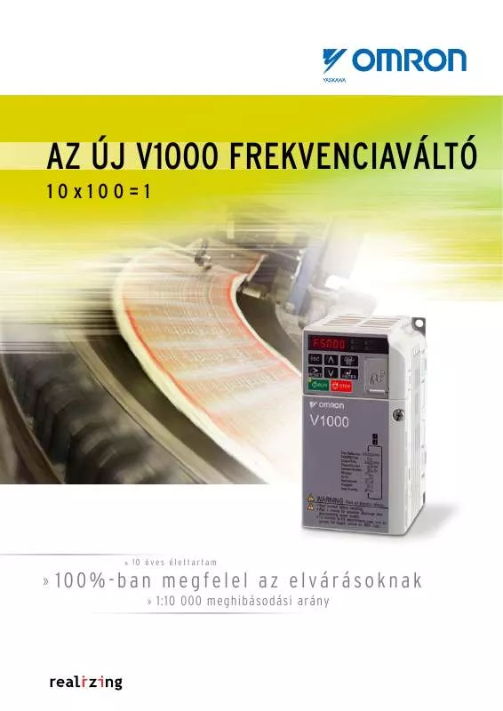 Mode d'emploi OMRON V1000 INVERTER