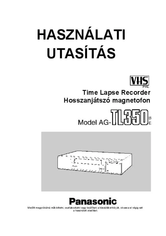 Mode d'emploi PANASONIC AG-TL350