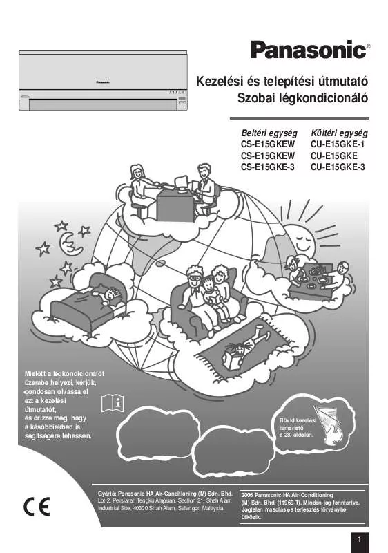 Mode d'emploi PANASONIC CS-E15GKE3