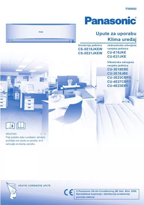 Mode d'emploi PANASONIC CSXE21JKEW