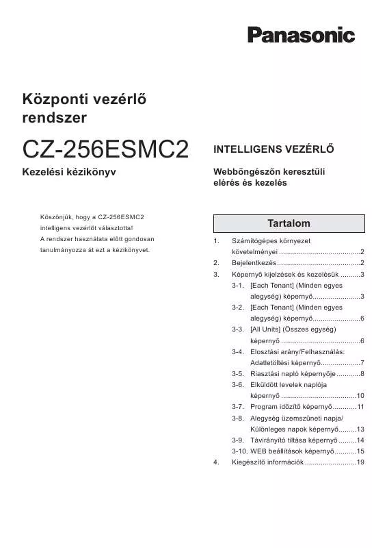 Mode d'emploi PANASONIC CZ-256ESMC2