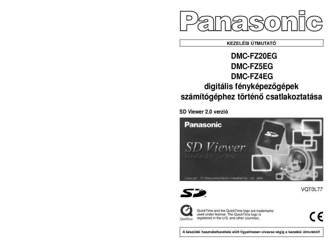 Mode d'emploi PANASONIC DMC-FZ4EG