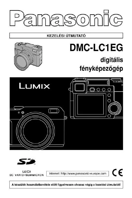 Mode d'emploi PANASONIC DMC-LC1EG