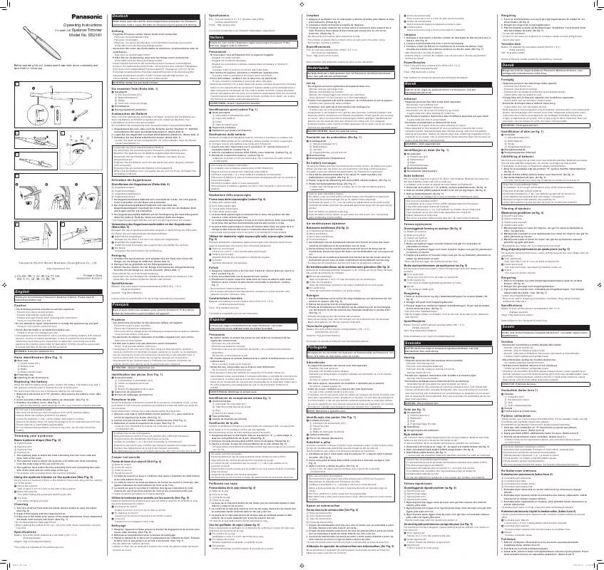 Mode d'emploi PANASONIC ES2181