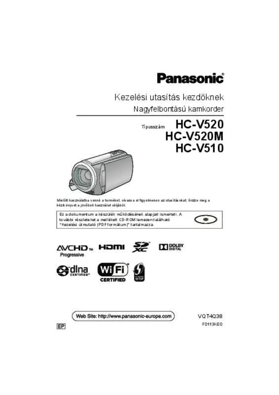 Mode d'emploi PANASONIC HC-V510EP