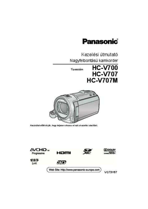 Mode d'emploi PANASONIC HC-V700EP