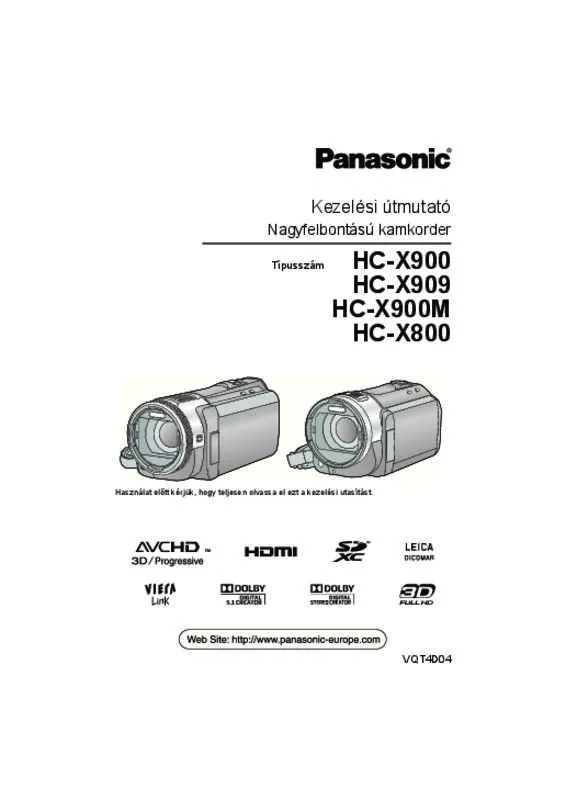 Mode d'emploi PANASONIC HC-X900